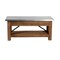 Alaterre Furniture Millwork Wood and Zinc Metal 40" Bench with Shelf AWMW0471Z - alternate 2